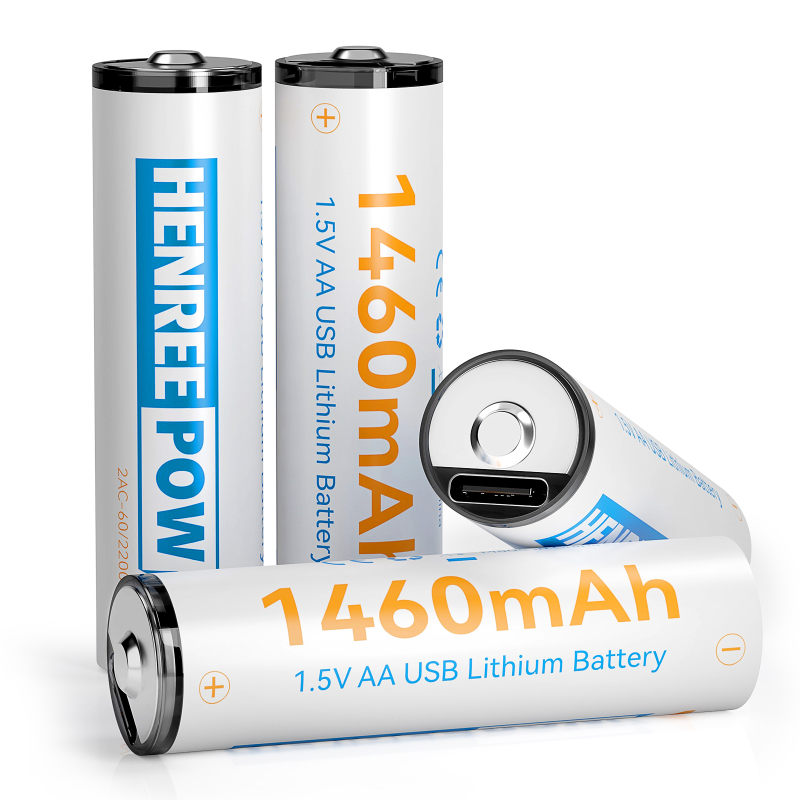 Henreepow 2200MWH 1.5V النوع C AA بطاريات قابلة للشحن