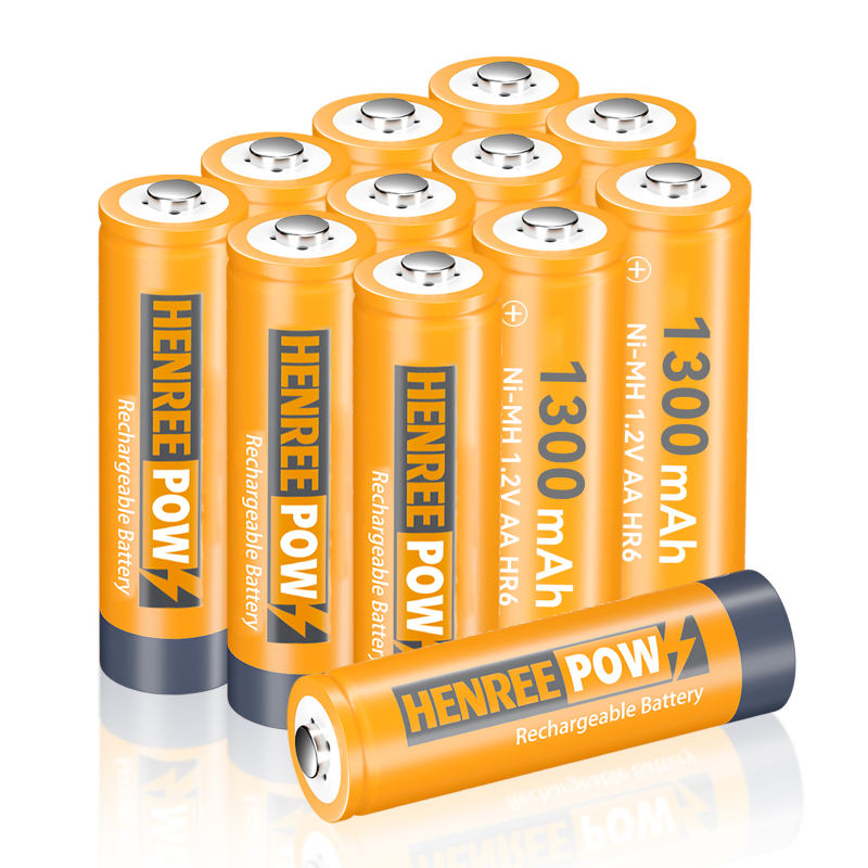 Henreepow 1.2v 1300mah aa ni-mh بطاريات قابلة للشحن