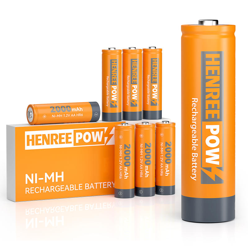 Henreepow AA 2000mAh 1.2V سعة عالية Ni-MH البطارية القابلة لإعادة الشحن