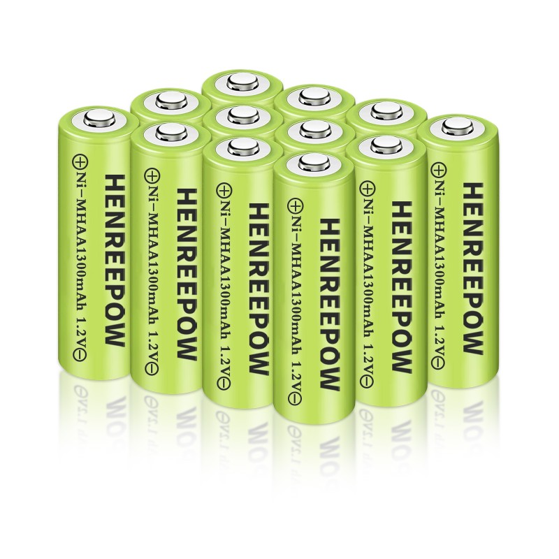 Henreepow 1.2v 1300mah aa ni-mh بطاريات قابلة للشحن