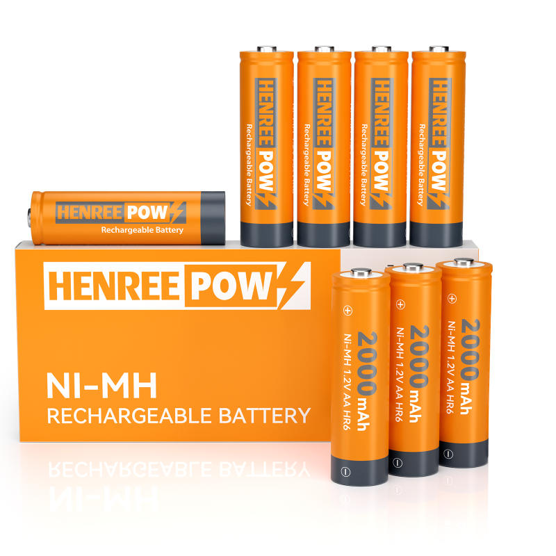 Henreepow AA 2000mAh 1.2V سعة عالية Ni-MH البطارية القابلة لإعادة الشحن